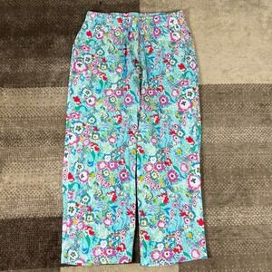 Vera Bradley Disney Ariel Mermaid Floral Pajama Pants Lounge Sleepwear Women XL